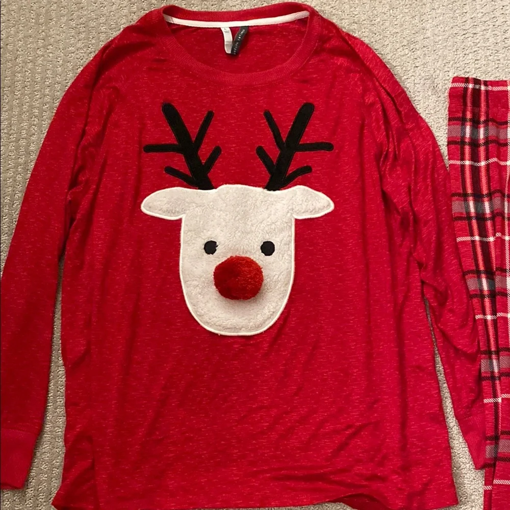Red Reindeer Pajama Set